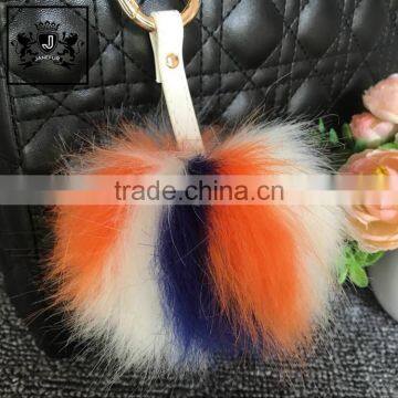 Bag Decoration Accessories Fur Pom Keychain Manufacturers Faux Fox Fur Ball