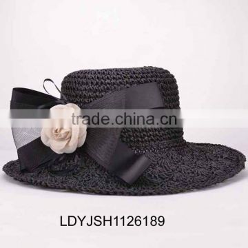 Beautiful children wavy brim straw hat