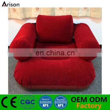 Inflatrable flocked PVC chair inflatable sofa for indoor furniture