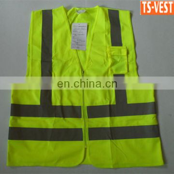 EN20471 Reflection Walking Safety Vest with Pockets