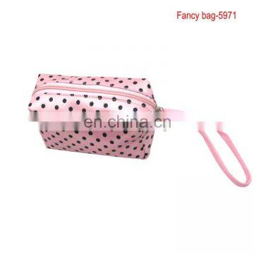 Fashion satin mobile phone pouch coin purse with handle