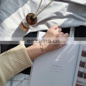 Retro Marble Gemstone Geometric Metal Bracelet photo-2