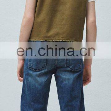 2016 Baiyimo Crop Style Side Pockets Women Denim Jeans Pants Bulk Wholesale