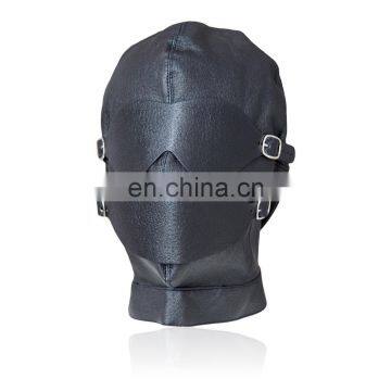 Sex Bondage Hood, Full Head Pigskin Leather Mask With Ball Gag Sexy Adult Novelty Product photo-5