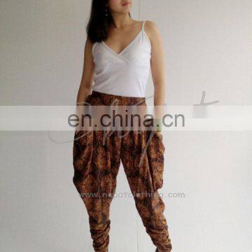 girls sexy tight pants Harem Baggy Rayon Ladies with Art Printed