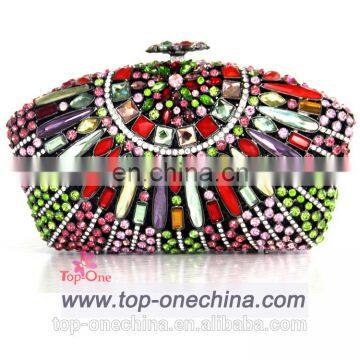 Newest colorful Crystal Evening Clutch Bag