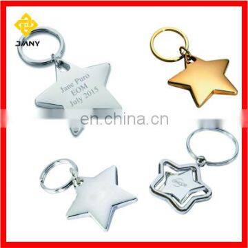 Personalized Design Gold/Sliver Plated Star Keychain