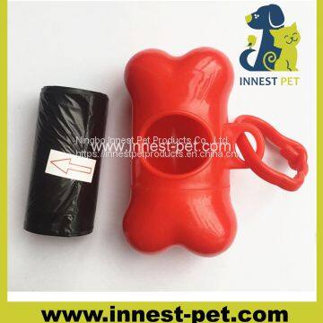 Bone shaped dog poop waste plastic bag dispenser