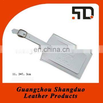 Guangzhou Manufacture Leather Baggage Tag With Adjustable Strap