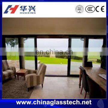 Customized casement 60mm pvc double pane sliding glass doors