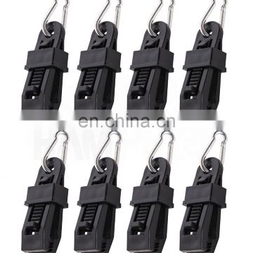 huiquan12pc Tarp Clips Heavy-Duty with Carabiner - Sliding-Lock Grip - Great for Awnings Farming Garden Marine Automotive & More