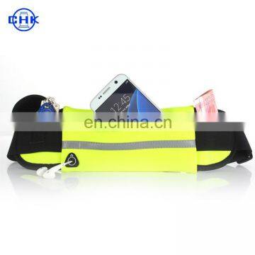 Adjustable elastic neoprene waterproof fitness colorful fanny pack belt running sports waist bag