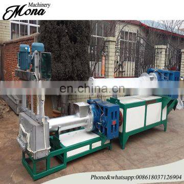 Pe Pp Granule Waste Bag And Film Pelletized Double Screws Plastic Recycling Machine With Water Cooling To Make Pellets