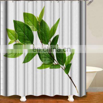 i@home mildew resistant leaves custom wholesale shower curtain waterproof polyester