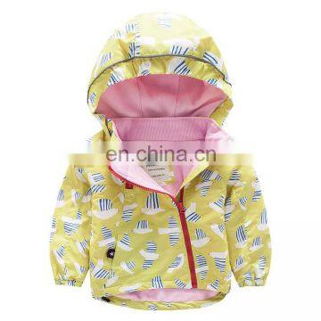 RTS Spring and Autumn girls popular print hooded blazer