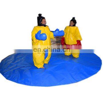 Popular Kids and Adults PVC foam stuffed training inflatable wresting sumo suits with mat