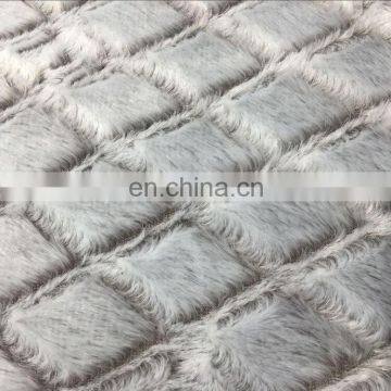 Luxury Warm Back Printed Cutting Brush pv Gray Faux Fur Winter Throw Blanket With White Micro Mink photo-5