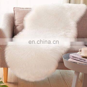 Ultra Soft Faux Sheepskin Fur Rug Fluffy Rug for Bedroom Pure White Sheepskin Rug