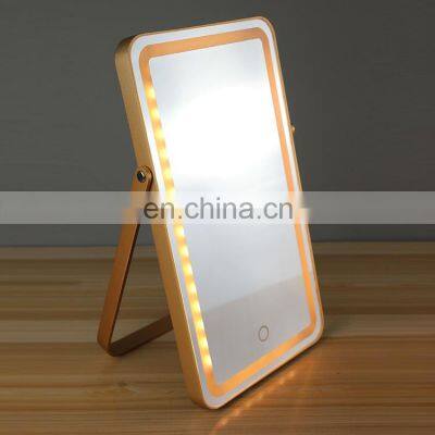 Battery Operated Home Decoration Table Mirror Desk Lamp With Mirror Led Lights Lamp photo-2