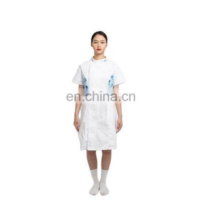 Custom Made Women's Modern White color Short Sleeve Suit medical Scrubs Nurse Uniforms Dress