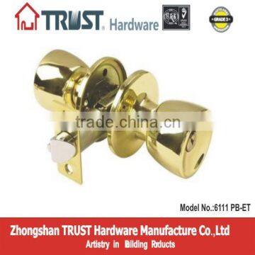 ANSI Grade 3 Tubular adjustable Latch Entry door knob lock