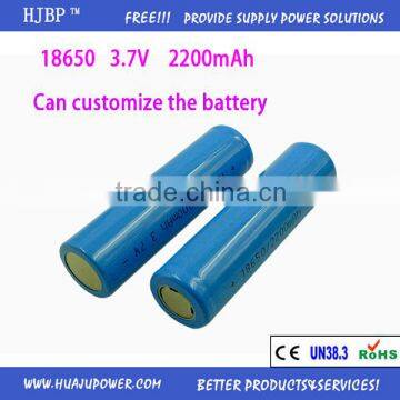 Hot sale!Rechargeable RC car/helicopter cylindrical 18650 3.7V2200mAh battery cell