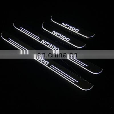 Led Door Sill Plate Strip Welcome Light Pathway Accessories for nissan np300 dynamic sequential style