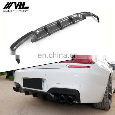 V Style Carbon car rear bumper lip diffuser for BMW F06 F12 F13 M-Sport M-Tech Bumper 2014