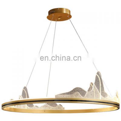 New Design Modern LED Chandelier Lights Amber Personality Chandelier Hanging Glass Pendant Lights