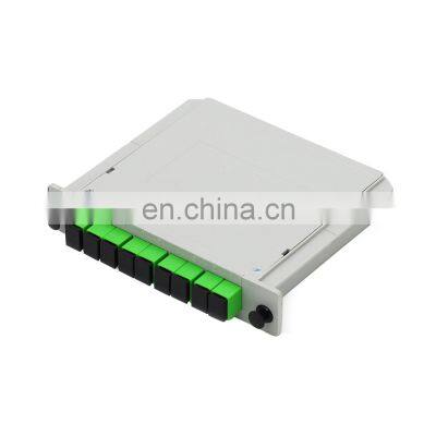 1*2 1*4 1*8 1*16 1*32 1*64 FTTH optical fiber PLC splitter cassette type SC APC connectors the best price