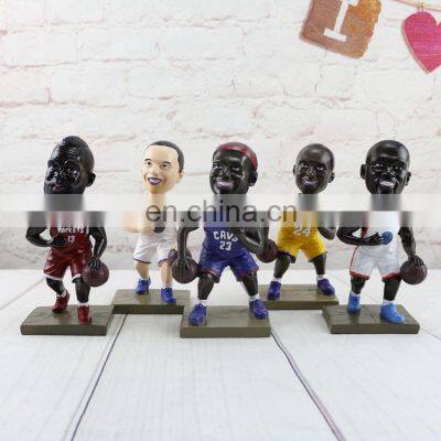 Creative basketball star NBA star kobe curry James resin handicraft tabletop figure decorations