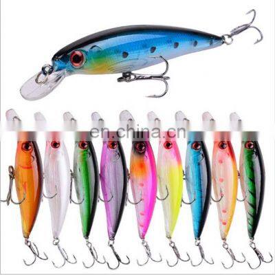 11cm 13.5g 10 Colors 3D Bionic Eyes Saltwater Fish Baits With Treble Hooks Quivering Minnow Sea Bass Bait Fishing photo-5