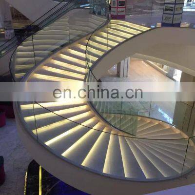 Luxury Staircase With Marble Stair Treads Designs for 5 Stars Hotel photo-2