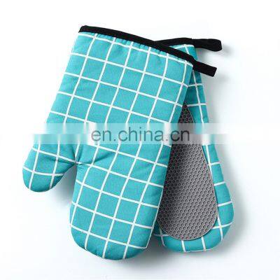 Extra Long Silicone Oven Mitts Heat Resistant Pot Holders Sets Non Slip Kitchen Cotton Oven Mittens Cooking Oven Gloves