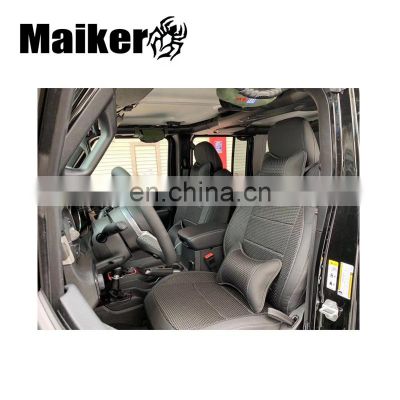 Maiker ice silk JL seat cover front and rear cushion pads mat kits for Jeep Wrangler JL 2018