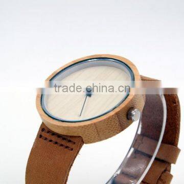 2016 Newest Japanese Miyota 2035 Movement Wristwatches Genuine Leather Watches Bamboo Wooden Watches for Men and Women Best Gift photo-3