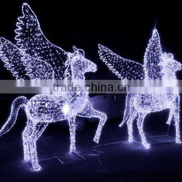 Outdoor christmas decorative lighted horse