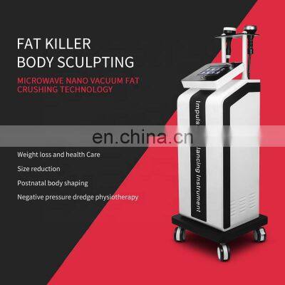 Microwave RF Vacuum Shaping Instrument Body Fat Crushing Weight Loss Negative Pressure Physiotherapy Massage Slimming Machine