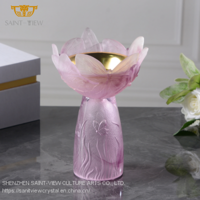 SAINT-VIEW 2022 New Collection Crystal Vase Manufactures Ramadan Mubkhar Backoor Gift Set Coffee Tray Gift Souvenir Shop Wholesale photo-3