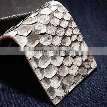 High Quality Custom Logo White and Black Color Unisex Genuine Real Big Scale Python Skin Leather Wallet photo-2