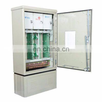 288 Cores Floor Standing SMC Outdoor fiber Optic Equipment Cable Cross Connect Cabinet