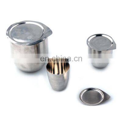 Platinum Crucible with Lid 99.99% Purity Standard Platinum Crucible