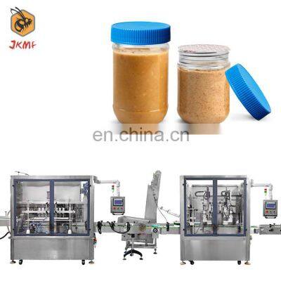 Automatic 200G 350G 500G Sauce Bottle Filling Line Peanut Butter Jar Filling Machine Peanut Paste Jar Filling Capping Machine