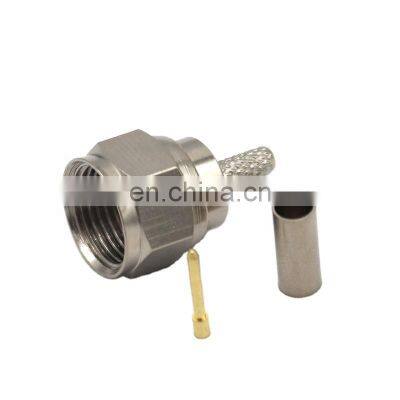 RF coaxial F male connector for RG58/RG589/RG6/RG11 RG179  RG6 crimp type