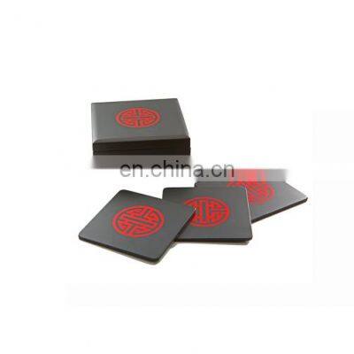 Traditional High Quality MDF lacquer coaster set Custom Design Drink Cup Coaster Set For Table Decor Wholesale