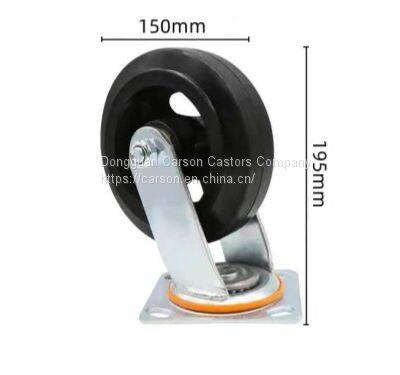 6'' Rubber Iron Core Trolley Wheels (280kg)