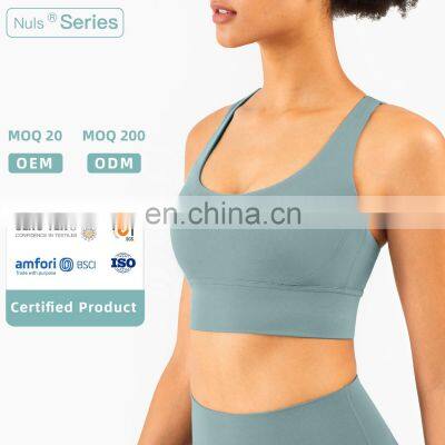 Apparel Gym Wear Yoga Top Cross Back Sports Bras Sexy High Impact Fitness Sports Bra