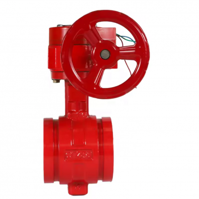 FM UL Fire Protection System PN10 PN16 DI Grooved Flanged Butterfly Valve Fire Fighting Butterfly Valve photo-3