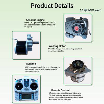 Smart Lawn Mower Euro 5/EPA Hazard-Free Operation Low Maintenance Cost, Grass Cutting Mower for Forestry Vigorun VTW550 photo-4