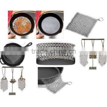 BBQ Accessories Premium Stainless Steel Chainmail Scrubber